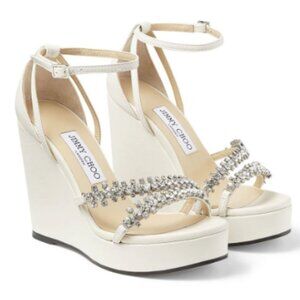 Jimmy Choo Bing 120mm wedge sandals